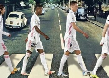 (Image) Le remake d’Abbey Road en première page de Marca ridiculisé