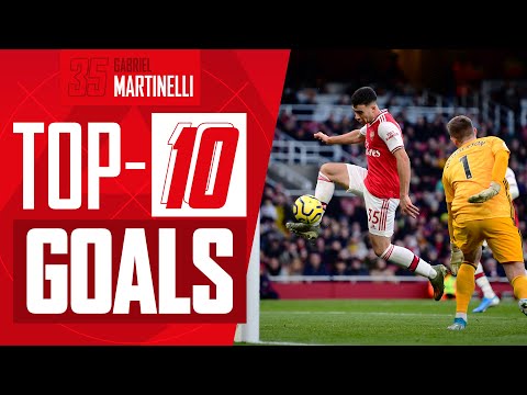 Classement des 10 meilleurs buts de Gabriel Martinelli pour Arsenal