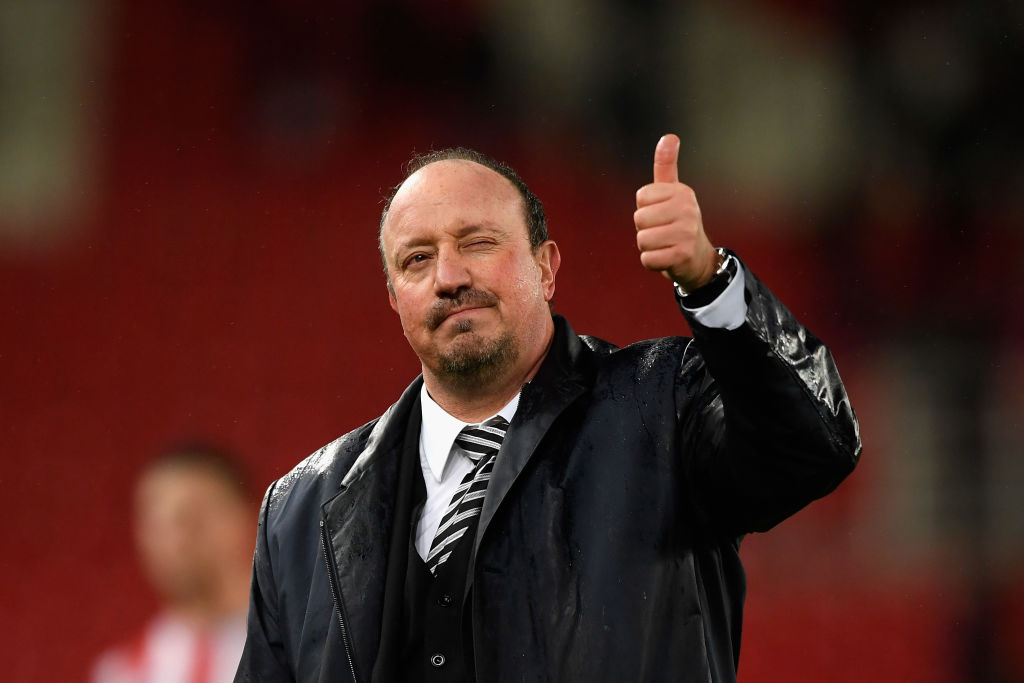 Rafa Benitez célèbre la victoire de Newcastle sur Stoke