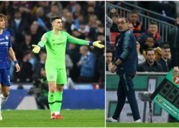 Kepa de Chelsea s’excuse auprès de Sarri pour un « gros malentendu » dans le fiasco de la Coupe Carabao