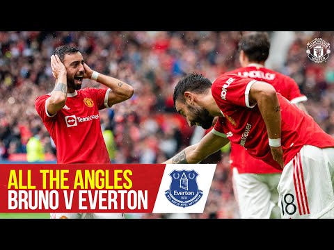 Tous les angles |  Le superbe coup franc de Bruno Fernandes contre Everton !  |  Manchester United pré-saison 21/22
