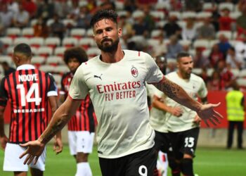 Olivier Giroud marque avec une première touche sous les couleurs de l’AC Milan