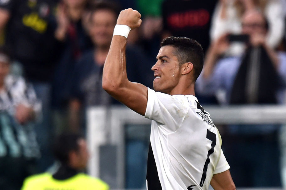 Cristiano Ronaldo célèbre son but contre Gênes