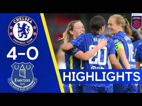 Chelsea 4-0 Everton |  Sam Kerr double éviers Everton |  Faits saillants de la Super League féminine