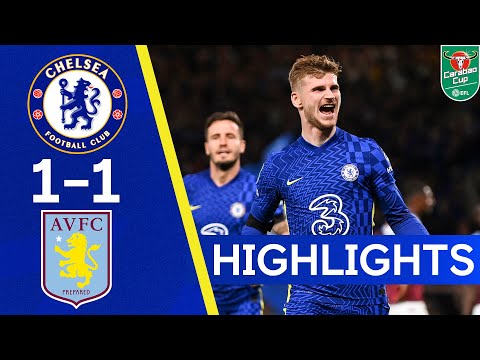 Chelsea 1-1 Aston Villa |  Thriller de pénalité au pont après l'arrivée de Werner!  |  Points forts