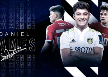 Kalvin Phillips réagit alors que Dan James rejoint Leeds