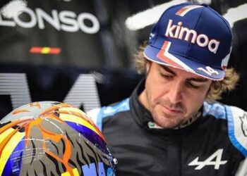 F1 GP États-Unis, Fernando Alonso à Austin avec un casque spécial pour les Canaries