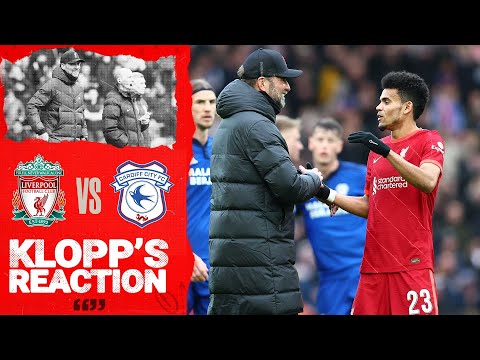 Réaction de Klopp: Harvey Elliott, Luis Diaz et la force de l'équipe |  Liverpool contre Cardiff City