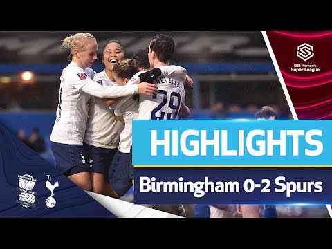 Neville et Percival remportent des victoires consécutives !  POINTS FORTS FEMME |  Birmingham 0-2 Spurs