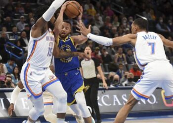 Résultats NBA : Oklahoma City-Golden State.  Washington-Miami.  Utah-New York.  Charlotte-Toronto