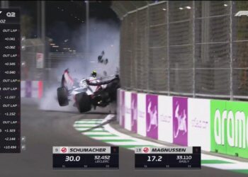 Mick Schumacher, accident effrayant dans le GP d’Arabie.  Indemne mais ne courra pas