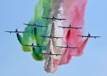 les Frecce Tricolori donnent le coup d’envoi du GP Made in Italy et Émilie-Romagne