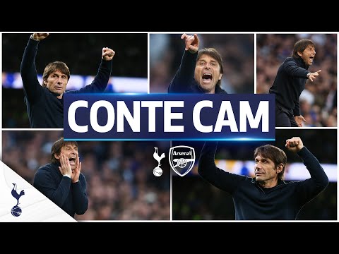 Les célébrations INCROYABLES de Conte lors de son premier Derby du nord de Londres ???? |  CONTE CAM |  Spurs 3-0 Arsenal
