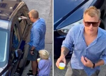 éteint un chien laissé dans la voiture