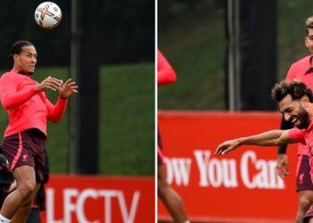 (Image) van Dijk et Firmino photographiés à l’entraînement avant le choc de Man Utd