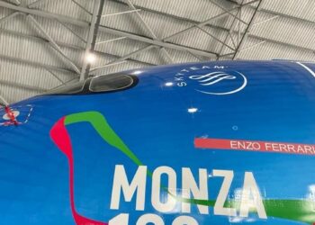 F1 GP Monza, Airbus A350 Ita dédié à Enzo Ferrari