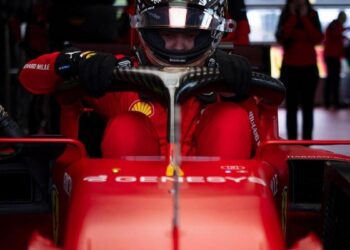 La F1 Ferrari en piste à Fiorano pour 2023 avec Shwartzman