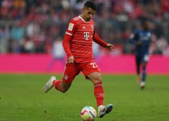 Joao Cancelo du Bayern Munich en action le 11 février 2023