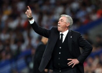 L'entraîneur du Real Madrid Carlo Ancelotti le 9 mai 2023