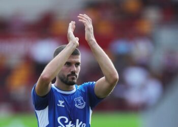 Conor Coady en action pour Everton le 27 août 2022