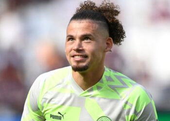 Kalvin Phillips de Manchester City photographié lors de l'échauffement du 7 août 2022