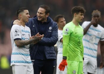 Le directeur intérimaire de Chelsea, Frank Lampard, après sa victoire sur Bournemouth le 6 mai 2023.