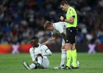 Eduardo Camavinga du Real Madrid tombe blessé le 13 mai 2023