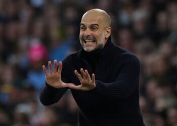 Le manager de Manchester City, Pep Guardiola, photographié le 26 avril 2023