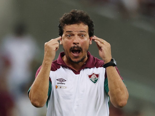 L'entraîneur de Fluminense Fernando Diniz réagit le 18 avril 2023