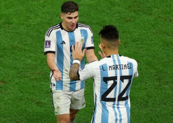 L'Argentin Lautaro Martinez remplace Julian Alvarez le 18 décembre 2022