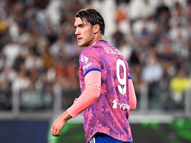 Dusan Vlahovic en action pour la Juventus le 11 septembre 2022