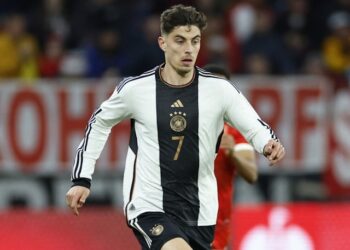 L'Allemand Kai Havertz photographié le 25 mars 2023