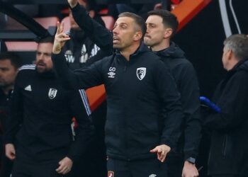 Le manager de Bournemouth, Gary O'Neil, réagit le 1er avril 2023