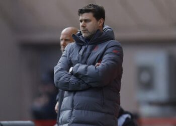 L'entraîneur du Paris Saint-Germain (PSG) Mauricio Pochettino le 20 mars 2022