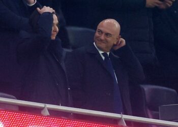 Le président de Tottenham Hotspur, Daniel Levy, avant le match du 25 avril 2023