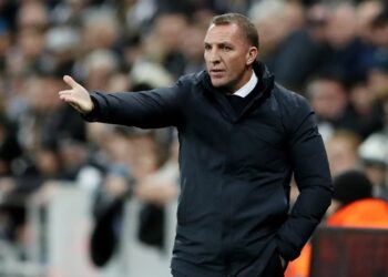Le manager de Leicester City, Brendan Rodgers, lors du match du 10 janvier 2023