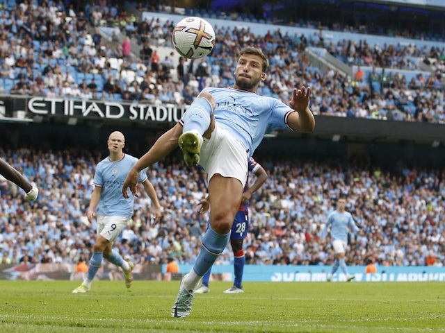 Ruben Dias en action pour Manchester City le 27 août 2022