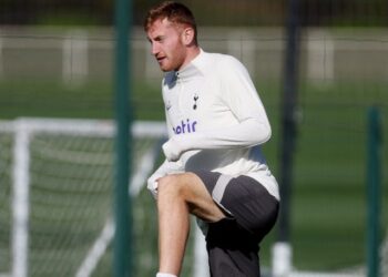 Dejan Kulusevski à l'entraînement de Tottenham Hotspur le 11 octobre 2022