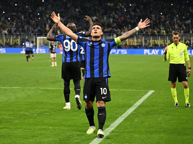 Lautaro Martinez de l'Inter Milan célèbre son premier but le 16 mai 2023
