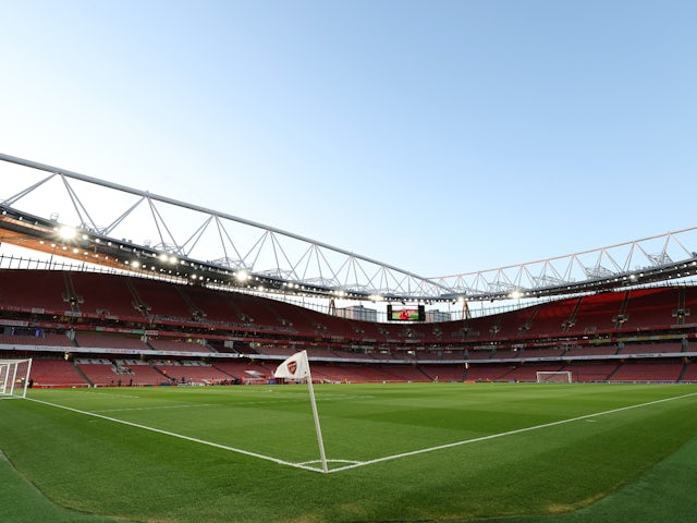 Une vue générale de l'Emirates Stadium d'Arsenal à partir de février 2022
