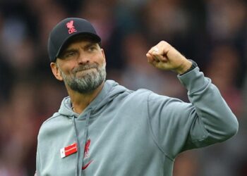 Le manager de Liverpool, Jurgen Klopp, réagit le 6 mai 2023