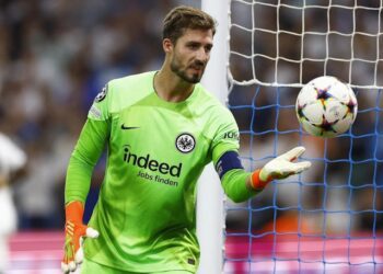 Kevin Trapp, gardien de l'Eintracht Francfort, le 13 septembre 2022