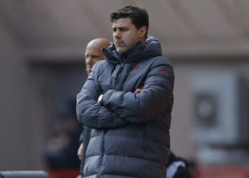 L'entraîneur du Paris Saint-Germain (PSG) Mauricio Pochettino le 20 mars 2022