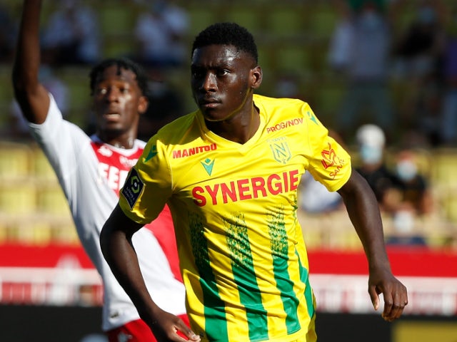 Randal Kolo Muani en action pour Nantes en janvier 2022