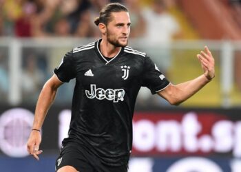 Adrien Rabiot en action pour la Juventus le 22 août 2022