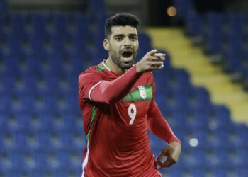 L'Iranien Mehdi Taremi célèbre son premier but en septembre 2022