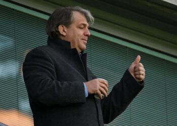 Todd Boehly, copropriétaire et président de Chelsea, avant le match du 18 avril 2023