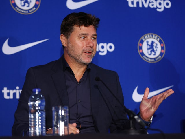 Chelsea's new manager Mauricio Pochettino during the press conference on July 7, 2023