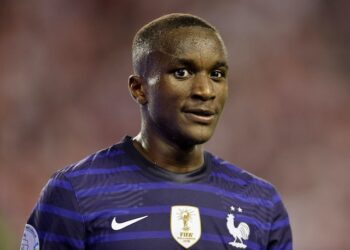 L'attaquant du Bayer Leverkusen Moussa Diaby en action pour la France le 6 juin 2022