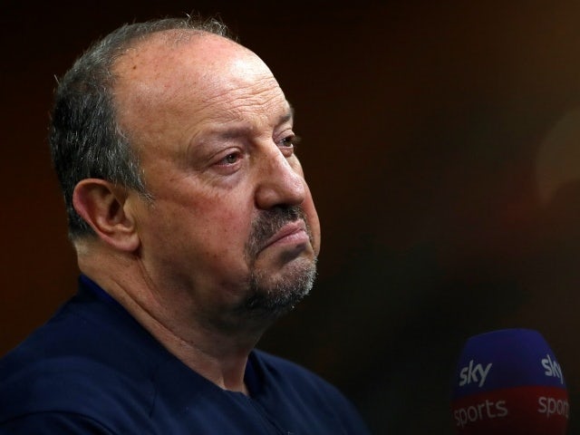 L'entraîneur d'Everton Rafael Benitez avant le match, le 1er novembre 2021